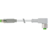 M8 male 0° / M12 female 90° A-cod. F&B PVC 3x0.25 gy UL/CSA 2.5m