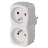 Multiple Socket 2×, white