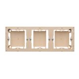 Triple surface mounted box, beige