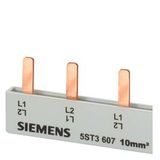 Pin busbar, 16 mm2 Range with: 20x 5ST3643+10x 5ST3644+ 50x 5ST3645+10x 5ST3655