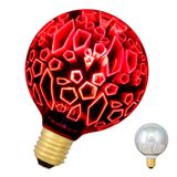 LED Magic 3D G95 E27 240V 4.5W Shards Red