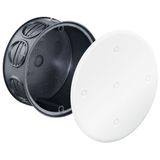 Flush-mounting junction box with cover