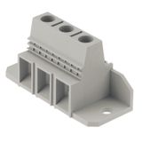 Printed circuit board terminals, 15.00 mm, Number of poles: 6, 90°, Solder pin length (l): 4.5 mm, tinned, Pebble grey, Clamping yoke connection, Clamping range, max. : 25 mm², Box