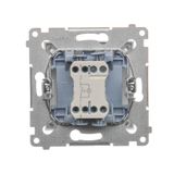 Roller blond switch with key, 5A, Silver matt, metalic