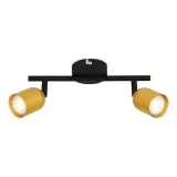 Spotleuchte, schwarz-gold, 2xGU10 / max. 9W excl.
