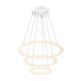 ONE FLAT, pendant light, triple, 300cm, 2700/3000K, DALI 2, Touch, white