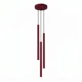 Pendant lamp PASTELO 3P burgundy
