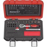 Socket set 25 pieces 1/4" FORMAT