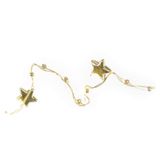 LED Christmas chain gold – stars, 1.9 m, 2x AA, indoor, warm white, timer
