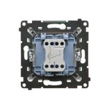 Two-way switch with LED illumination - separate backlight for each key, (module), Simon 24, IP20, 10AX, champagne matt