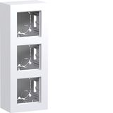 Enclosure, 3-way, high design, surface-mount, A.8, light white glossy