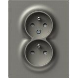 SOCKET FRENCH DOUBLE 2P+E 16A 250V~ TI F 4417112