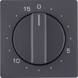 Centre plate for mechanical timer, Q.1/Q.3, ant. velvety, lacq.