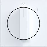 Rotary switch center plate, with markings 0-1, A.x/C.x light white matte