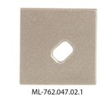 End cap for RD with hole, silver color, 1 pc