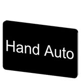 Labeling plate 17.5 x 27 mm, label black, labeling: Hand Auto