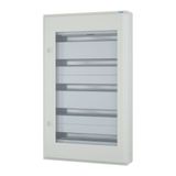 BF-OT-5/120-G-C Complete surface-mounted flat distribution board with window, grey, 24 SU per row, 5 rows, type C