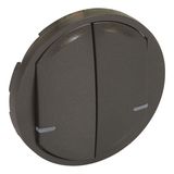 DOUBLE SWITCH COVER GRAPHITE