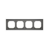RJ11 double telephone socket, (module), Simon 24, IP20/IP44, black matt