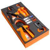 Insert (workshop trolley), with tools, Height: 390 mm, Width: 185 mm, 