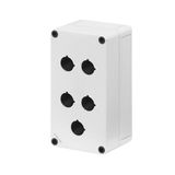 Polystyrene push-button enclosure 94x180x81, 5 holes Ø 22