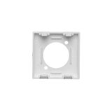 IP44 single socket outlet with frame seal - same color flap&frame, 16A, cream white/electro white