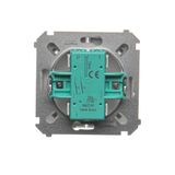 Single contact push button without pictogram, (module), 16AX, Screw, Gold matt, metalic