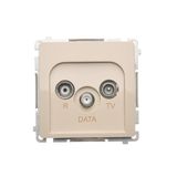 R-TV-DATA socket, atten.: 10dB, beige