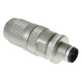 Field attachable connector, M12