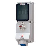 Mennekes Wall mounted recept., 16A3p6h230V, IP67 7050