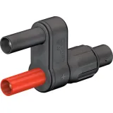 Adapter, BNC socket to 2 x 4 mm plug, black, CAT III, 67.9537-21