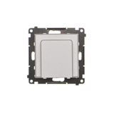 Electronic hotel switch with LED backlighting, 16A, matt aluminum