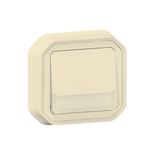 PLEXO CHANGEOVER PUSH BUTTON LOCATOR WITH LABEL HOLDER - BEIGE - FLUSH