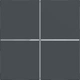 Push button cover, double, A.x/C.x, anthracite