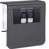 Device carrier data connection 2xCat.6A to SL 20x80mm graphite black.