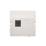 RJ12 single telephone socket, (module), white
