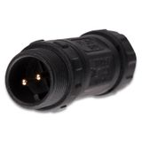 Connector - plug, IP67, soldering, M12, 2-pin