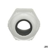 MP1-7525 Push button white "II" flat momentary, front ring: black plastic