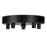 Ceiling Cup Metal Black Multi-Cord 5