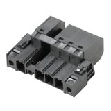 PCB plug-in connector, male plug, 7.62 mm, Number of poles: 4, 180°, PUSH IN with actuator, Tension-clamp connection, Box