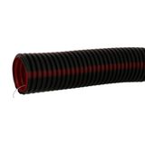 Tube conduit for Ø90mm long pipes with wire pullers for high currents - black with red stripes