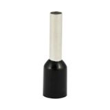 Single insulated sleeve terminal HI 2.5/10 black, Al/Cu