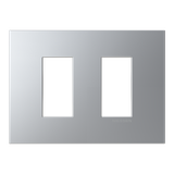 Frame 1+1 modules - Niessen logo - Silver