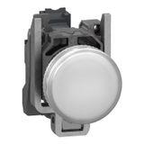 Pilot Light metal white LED lens push-in
