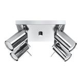 CEILING LAMP RING 4 CHROME GU10 4X40W IP20