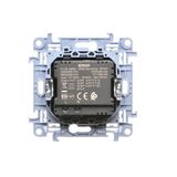Single socket outlet with Schuko earthing for IP44 version with seal frame, with shutters, (module), Simon 24, IP44, champagne matt, Flap color: Transparent