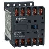 TeSys K contactor, 3P, AC-3 440V 6 A, 1NO aux., 230V AC coil, standard