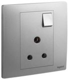 281132DS Mallia Senses 1 gang BS switched socket outlet - 5A