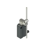 Modular prewired switch with metal revolving lever with adjustable square stainless steel  rod 3x3x125