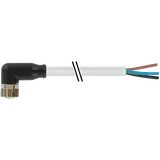 M8 female 90° A-cod. with cable PVC 3x0.25 gy UL/CSA 27.5m